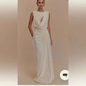 Meshki One Shoulder Cream Dress